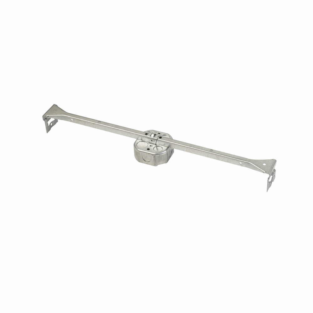 Eaton B-Line series acoustical tee and t-bar fasteners, Electrical box T-bar fasteners, 1.235lbs, 1.5" Deep box to T-bar fastener, 24" Span, Electrical box T-bar fasteners, 50 lbs US, 35 lbs Canada load capacity
