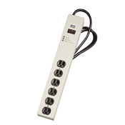 1449 3rd Edition, 515R, 125 Volt 15 Amp Surge Protected, 6-Outlet Strip w/Switch, 1330 Joules, 6 Feet 14-3 SJT Cord Length, Aluminum Housing - BEIGE