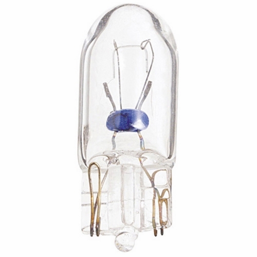Miniature Lamp, Designation: 194, 14 V, 3.78 WTT, T3 1/4 Shape, W2.1x9.5d Mini Wedge Base, C-2F Filament, 2500 HR, 0.27 AMP, 1-5/8 IN Length, 13/32 IN Diameter