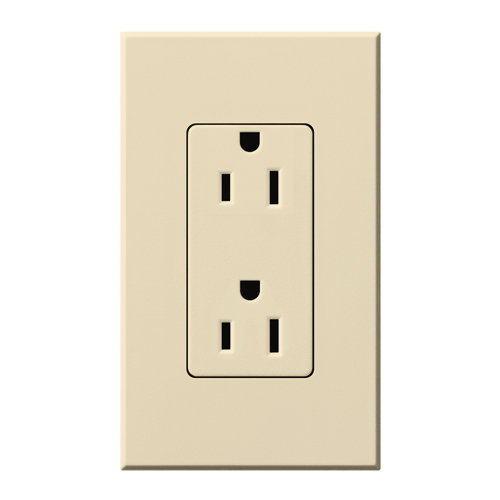 Duplex 15 A receptacle, tamper resistant, 125V/15A in beige