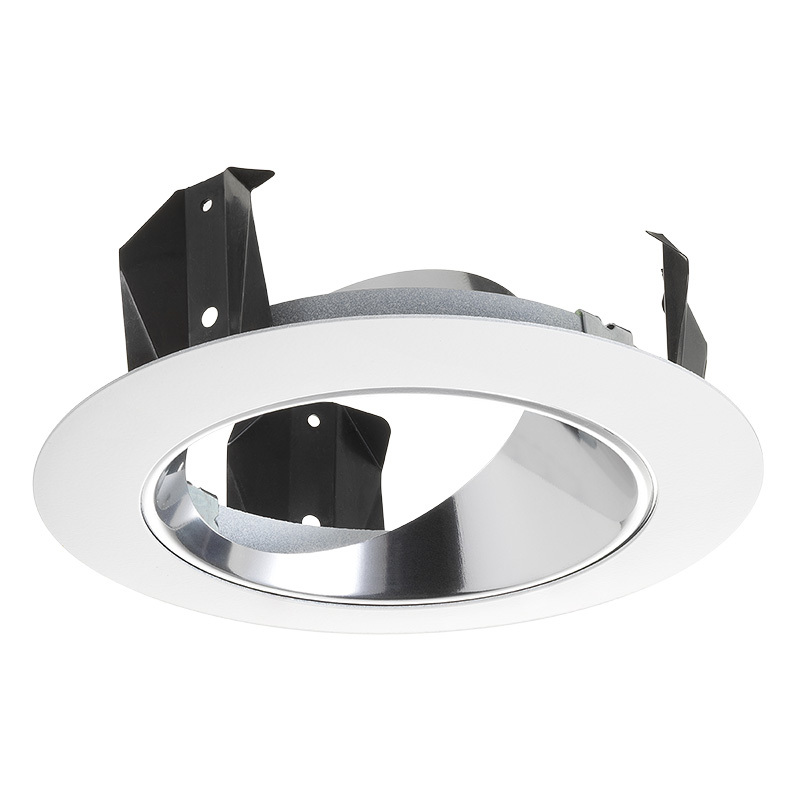 Juno 4-in 47L Series Adjustable Cone Trim, Gloss White with White Trim Ring