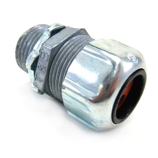 Multi-Hole Cord Connector with 2 Holes, Hub Size 1 Inch, Cord Diameter 0.365 to 0.385 Inch, Steel