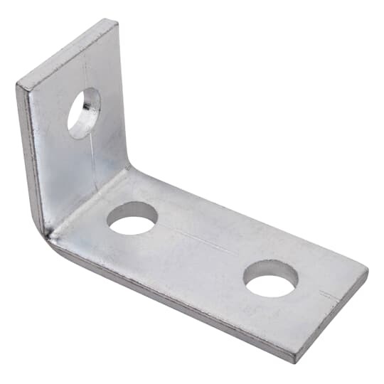 Fitting, 90 Degree, Height 4-1/8 Inches, Base Length 1-5/8 Inches, Hole Diameter 9/16 Inches on 1-7/8 Inch Centers, Electro-Galvanized Steel
