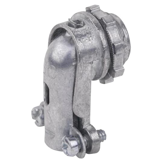 Connector, Non-Insulated 90 Degree Clamp-Type, Size 1 Inch, Clamping Range 1.27 Inch - 1.50 Inch, Length 2.60 Inches, Die Cast Zinc