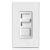 IllumaTech 1000VA, Preset Electronic Mark 10 Powerline Fluorescent Slide Dimmer, Single Pole and 3-Way, White/Ivory/Light Almond