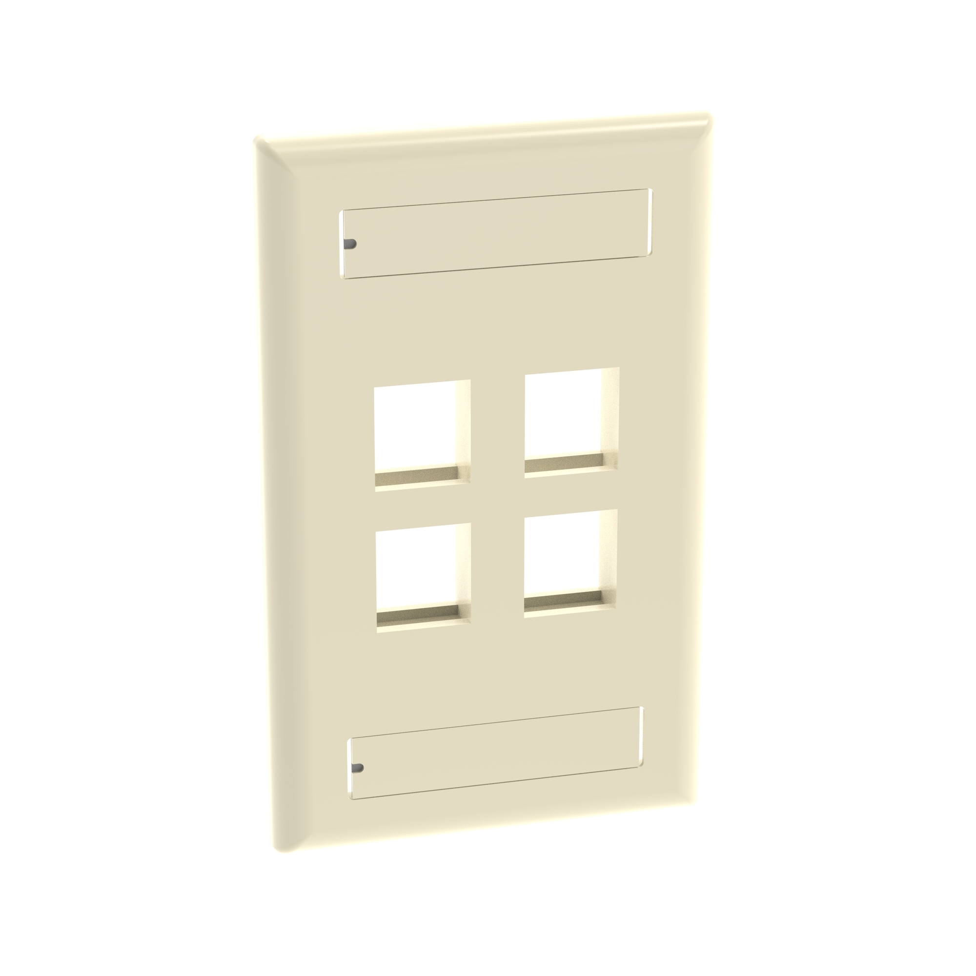 NK 4-port, single gang, flush mount vert