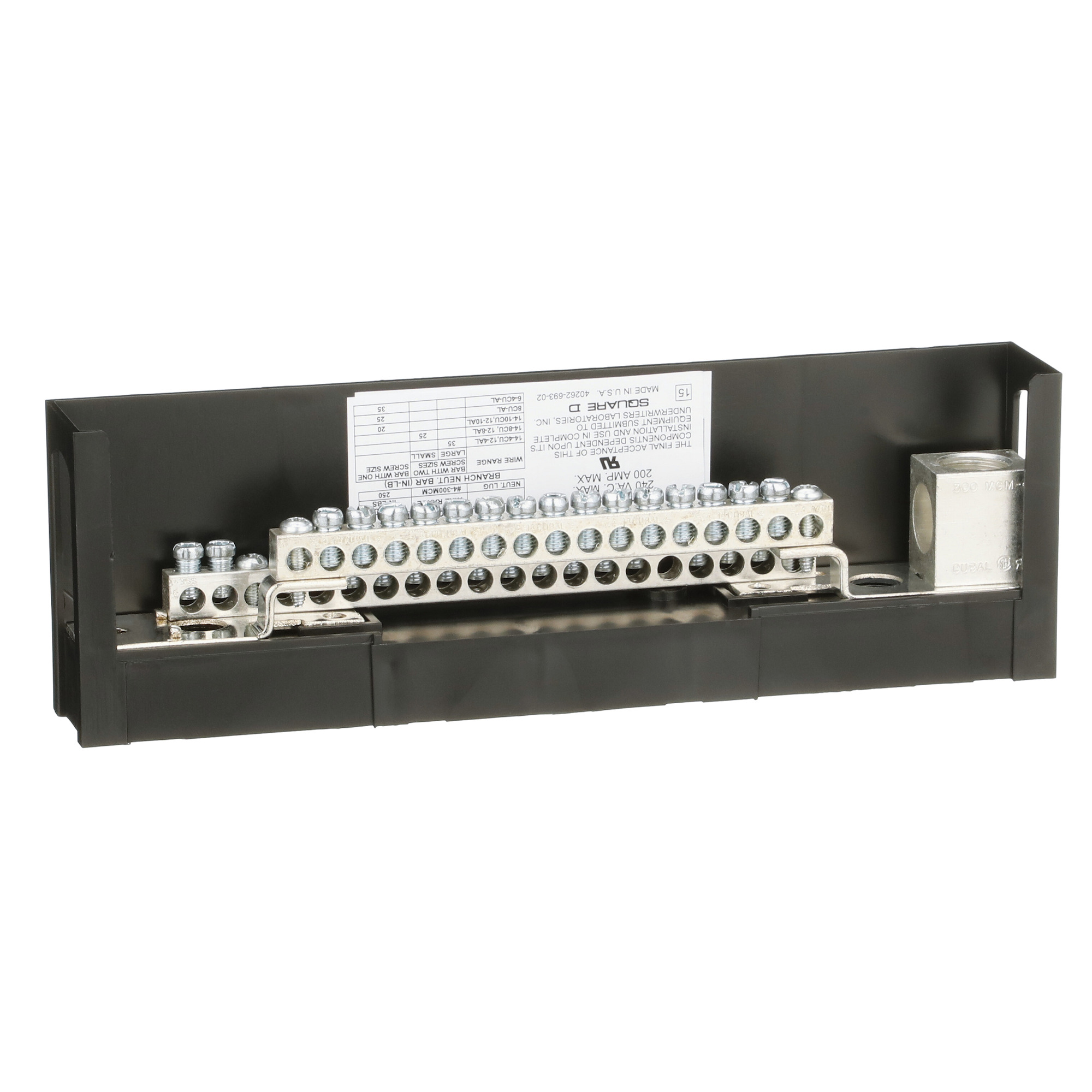NEUTRAL ASSEMBLY INSULATED GROUNDABLE
