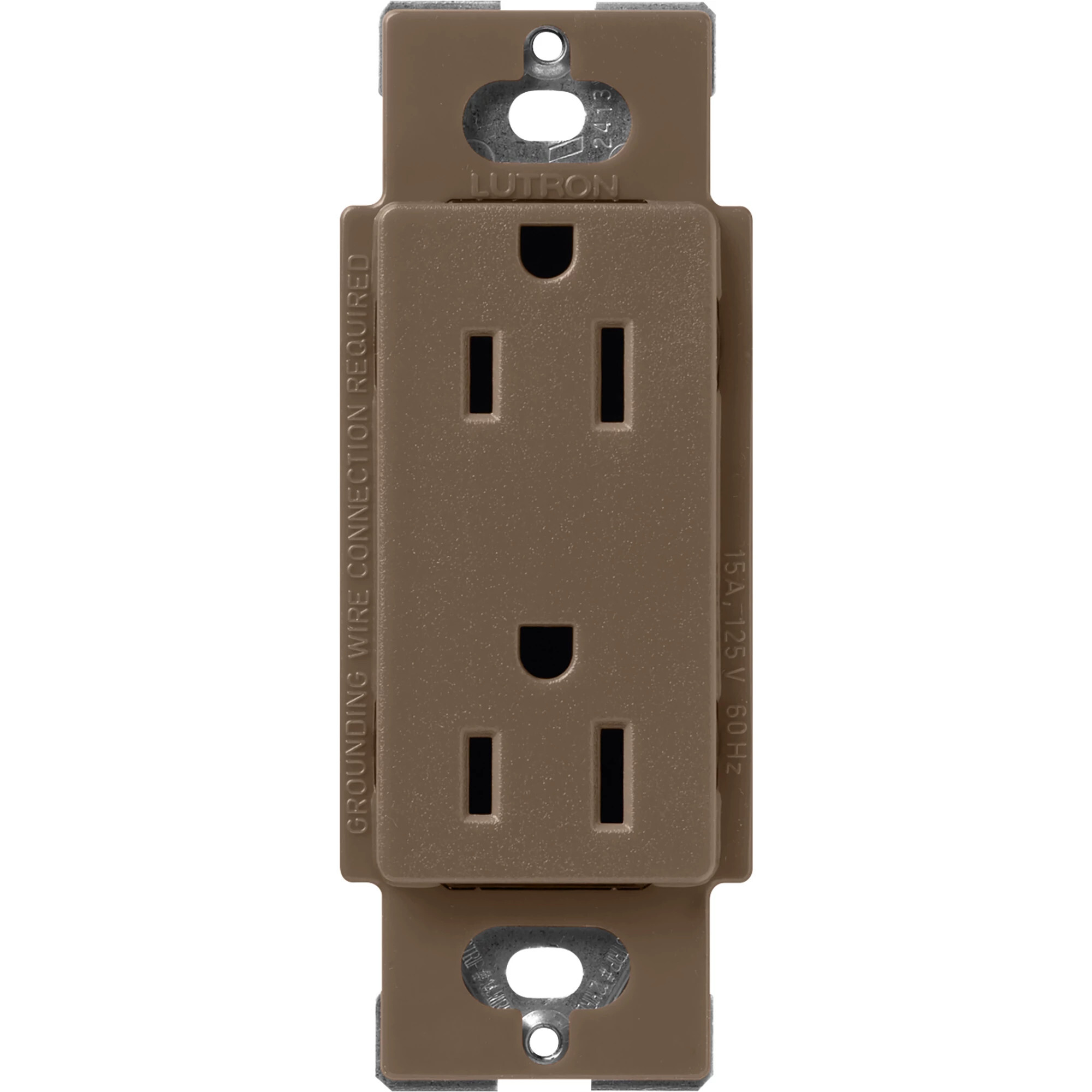 Lutron Claro 15 Amp Duplex Outlet, Espresso