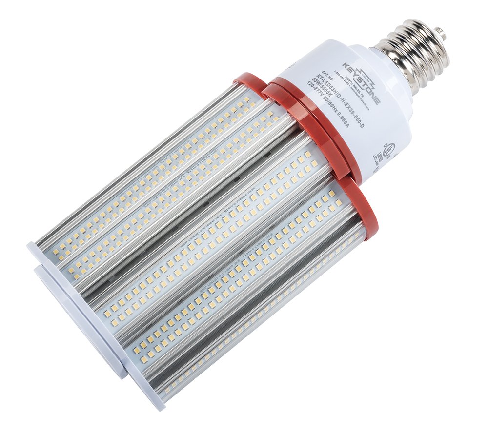 LED HID Replacement Lamp, 63W, EX39 Base, 4000K, 120-277V Input, Designed for Horizontal Application with fold-out LED Assemblies, Direct Drive