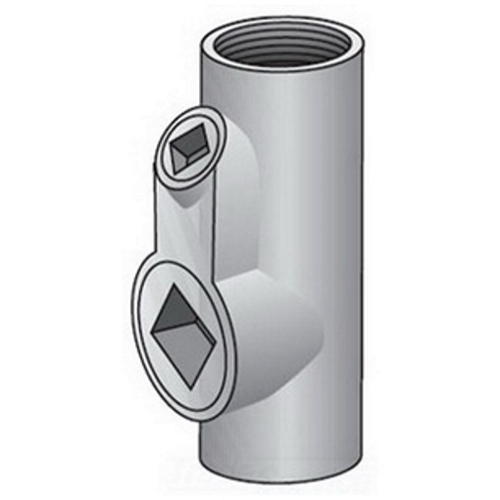 OZ-Gedney Type EYA Vertical/Horizontal Sealing Fitting, Size: 3 IN, Malleable Iron, Finish: Zinc Electroplated, Connection: Tapered FNPT, Dimensions: 3-1/8 IN Body Diameter X 8-1/4 IN Overall Length, 3-7/8 IN Turning Radius, 1 LB 8 OZ Sealing Compound Required, 2 OZ Approximate Amount Of Fiber/Hub Required, Third Party Certification: UL File Number E-34997, CSA 009795 Suitable For Wet Locations, UL Listed Using: O-Z/Gedney EYC Sealing Compound Or Crouse-Hinds Chico Compound, CSA Certified Sealing Compound, Class I, Division 1, 2, Groups B, C, D, Class I, Zone 1, 2, Groups IIA, IIB + H2, Class II, Division 1, 2, Groups E, F, G, Class III, Applicable Third Party Standards: UL 886, CSA C22.2 Number 30 NEC Articles 500-503 & 505, Military Specification: Mil-F-28675, For Rigid Conduit Or IMC