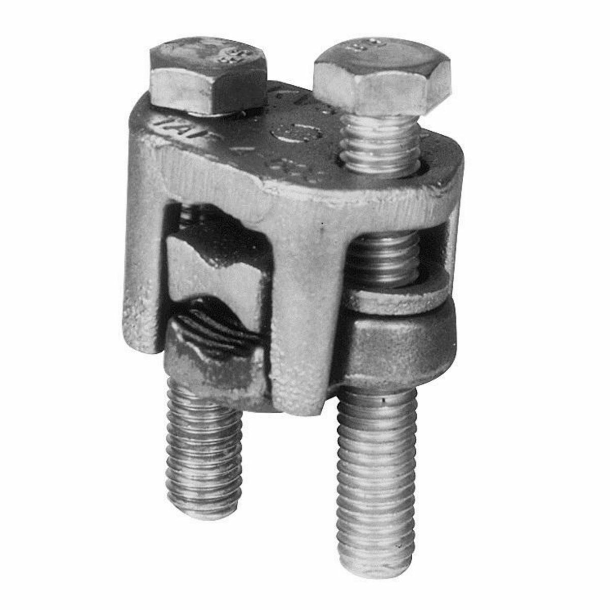 Mechanical Connector For CUWeld and Copper Supplied with a CU alloy Spacer that seperates run and tap conductors, Recommended Torque: 325 LBS.