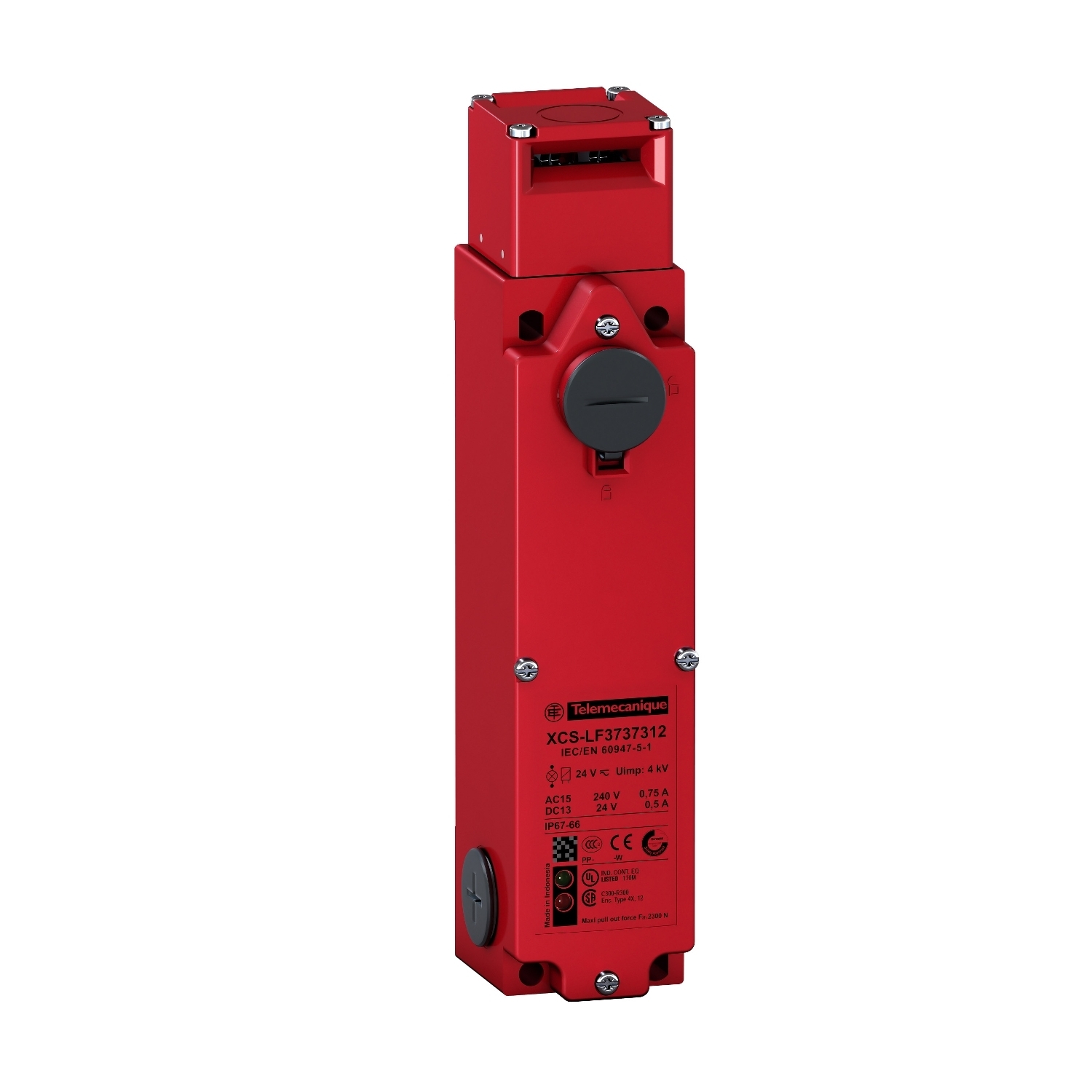 Safety switch, Telemecanique Safety switches XCS, metal XCSLF, 2 NC+1 NO, slow break, 3 entries tapped M20, 24 V