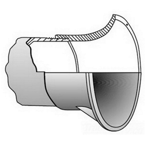 OZ-Gedney Type TNS Threaded Conduit End Bell, Size: 4 IN, Malleable Or Ductile Iron, Finish: Hot Dip Galvanized, Dimensions: 7-3/8 IN Diameter X 3-9/16 IN Length, 2-7/8 IN Bell, For Rigid Conduit And IMC