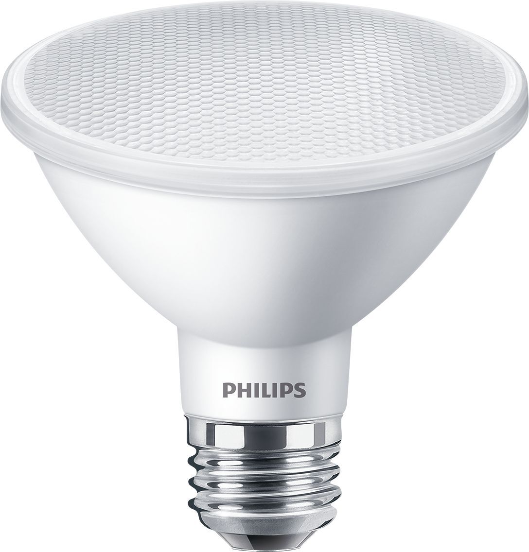 Everything you value in a Halogen PAR30 with the benefits of LED. Accent your merchandise or space without distraction. Up to 80% energy saving compared with halogen lamps;Lower maintenance costs;Will not cause fading or damage Philips LED spots with a single optic beam, provide a clean beam that's free from shadows with beam angles from 15 and 40 degrees to suit every general lighting application. Lifetime of upto 40,000 hours;Emit virtually no UV/IR light in the beam;Upto CRI95;Ranging between 3 to 5-year limited warranty;Contains no mercury Hotels, restaurants, bars, cafs, lobbies;Museums, exhibitions;Retail shops