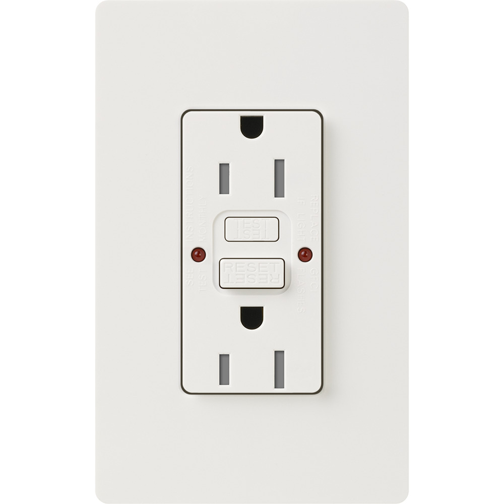 Tamper resistant, Self-testing GFCI receptacle, 15A in desert stone