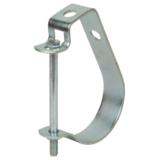 Hanger, Lay-In Pipe (J-Hanger), Pipe Size 4 Inch, A Rod Size 5/8 Inch, Electro-Galvanized Steel