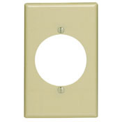 1-Gang Flush Mount 2.15-Inch Diameter, Device Receptacle Wallplate, Midway Size, Ivory