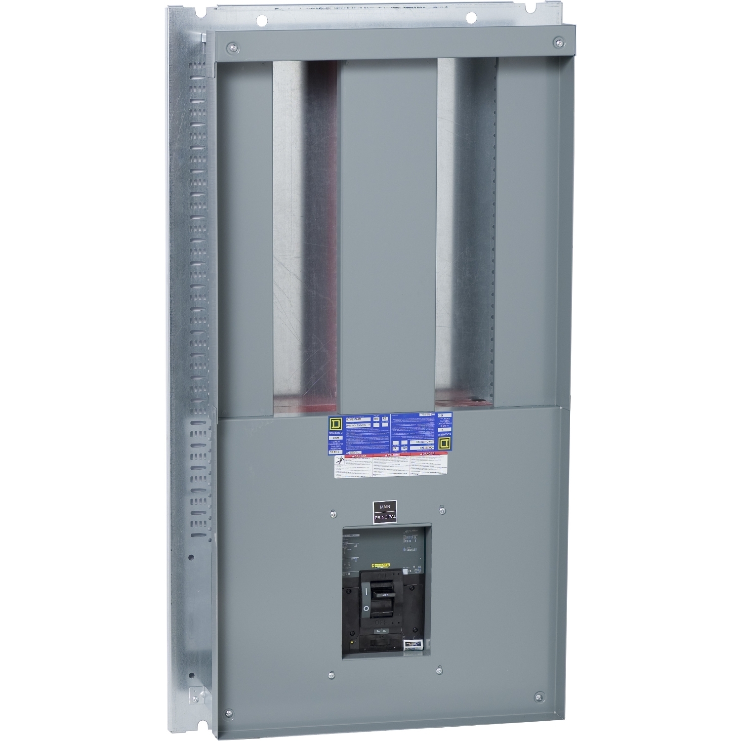 Interior, I-Line Panelboard, HCJ, 400A, w/main breaker, 45in CB space, for 32in W x 73in H x 9.5in D box, Al bus