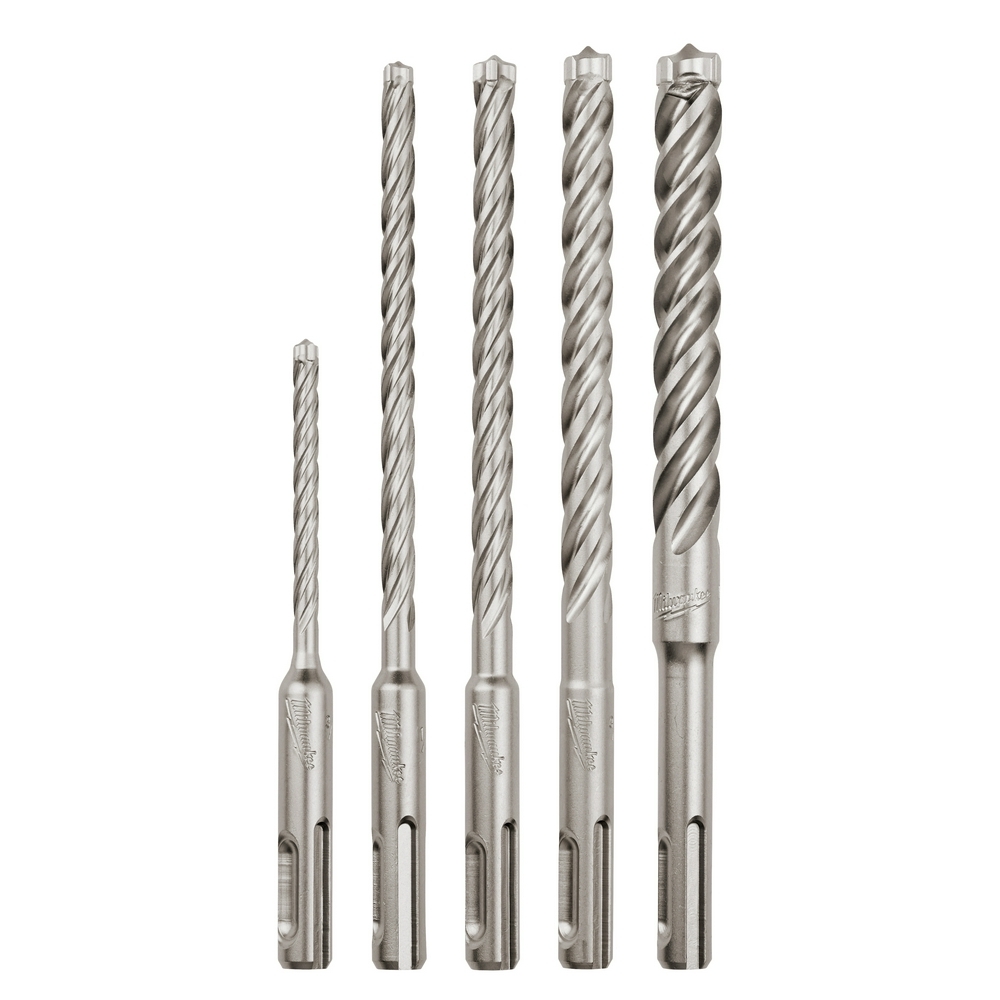 5-Piece MX4 4-Cutter SDS-Plus Rotary Hammer-Drill Bit Kit