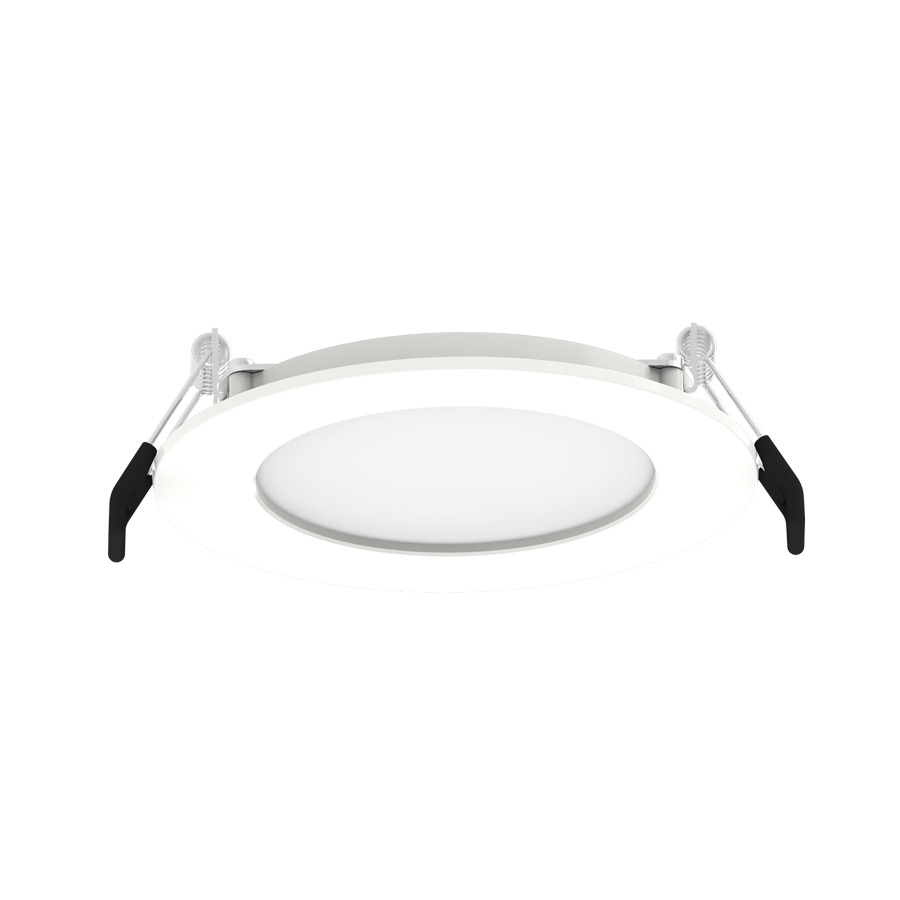 Recessed Downlights 650 Lumens Wafer Edge-Lit 9W 4 Inches Round 90CRI 3000K 120V White Smooth