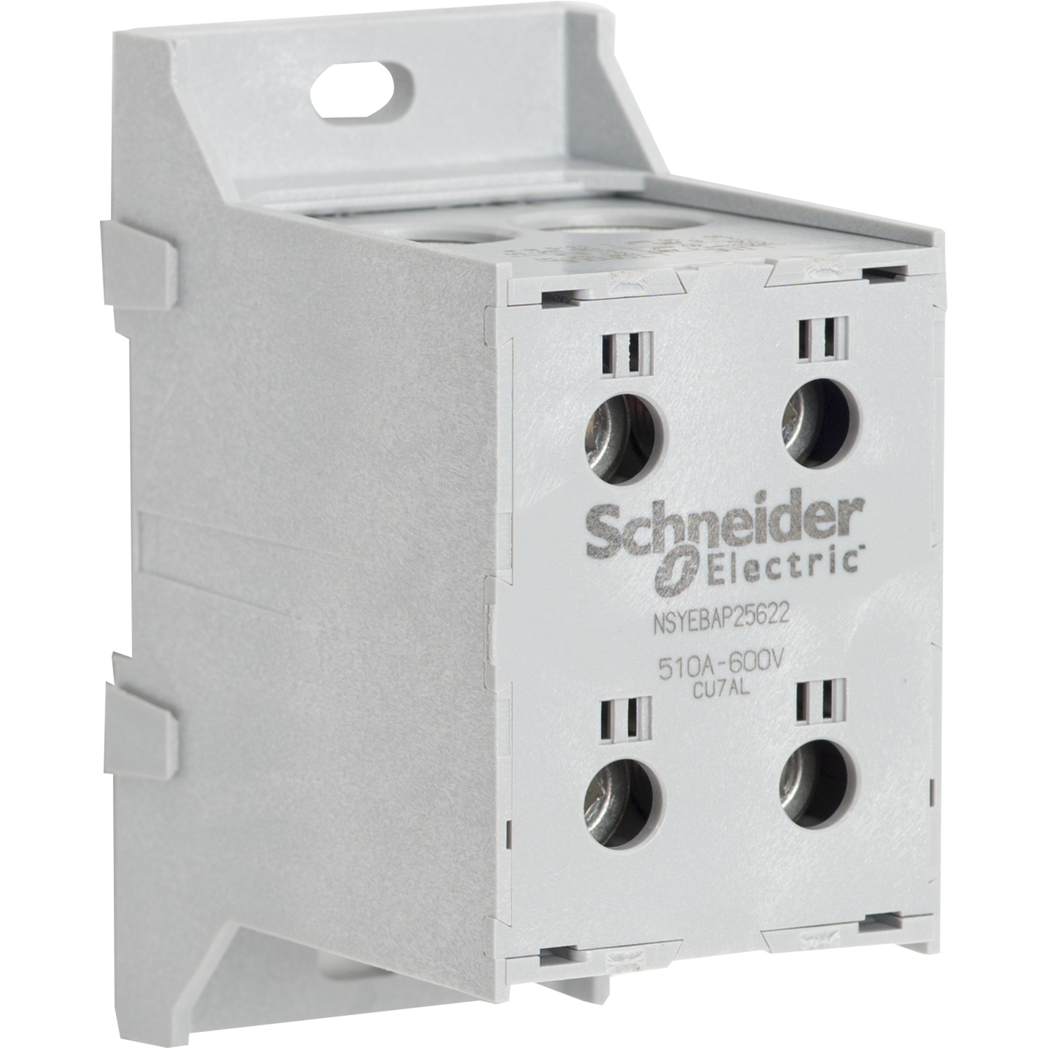 Power distribution block, Linergy, enclosed, 510A CU, 410A AL, 600 V, 2 line side lug, 2 load side lug, AL lug, panel