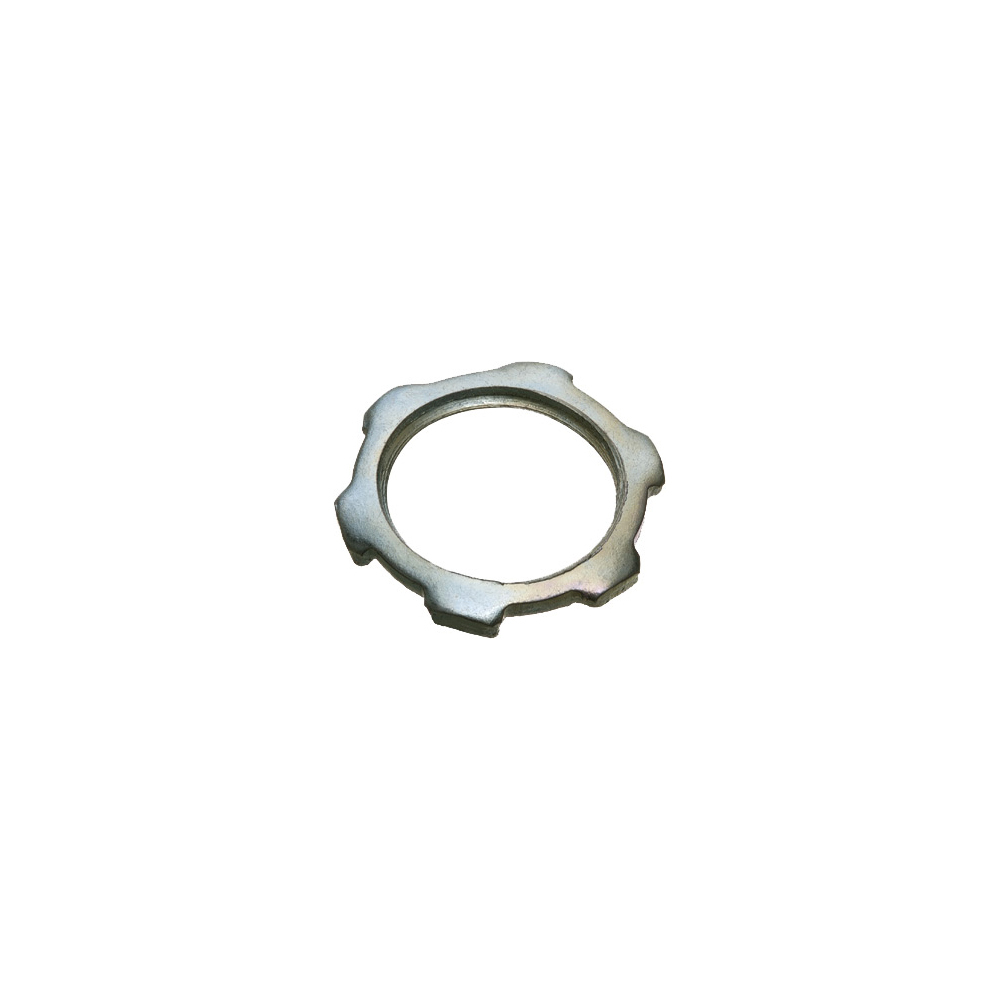 4" Plated Steel conduit lock nuts for RIGID IMC Fittings.