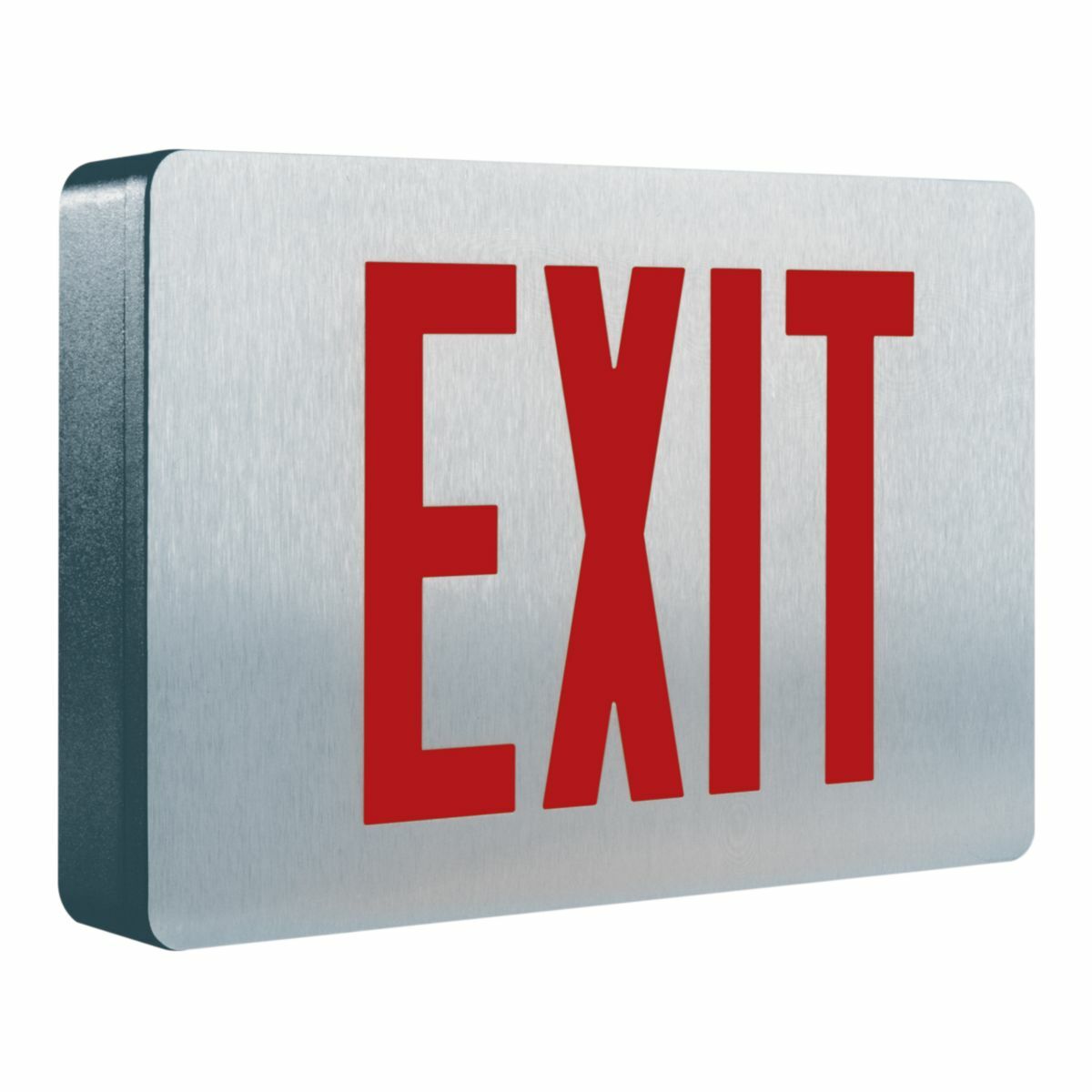 LED, Brushed Aluminum Face and Black Housing, Single Face, Red and Green Letters, AC Only