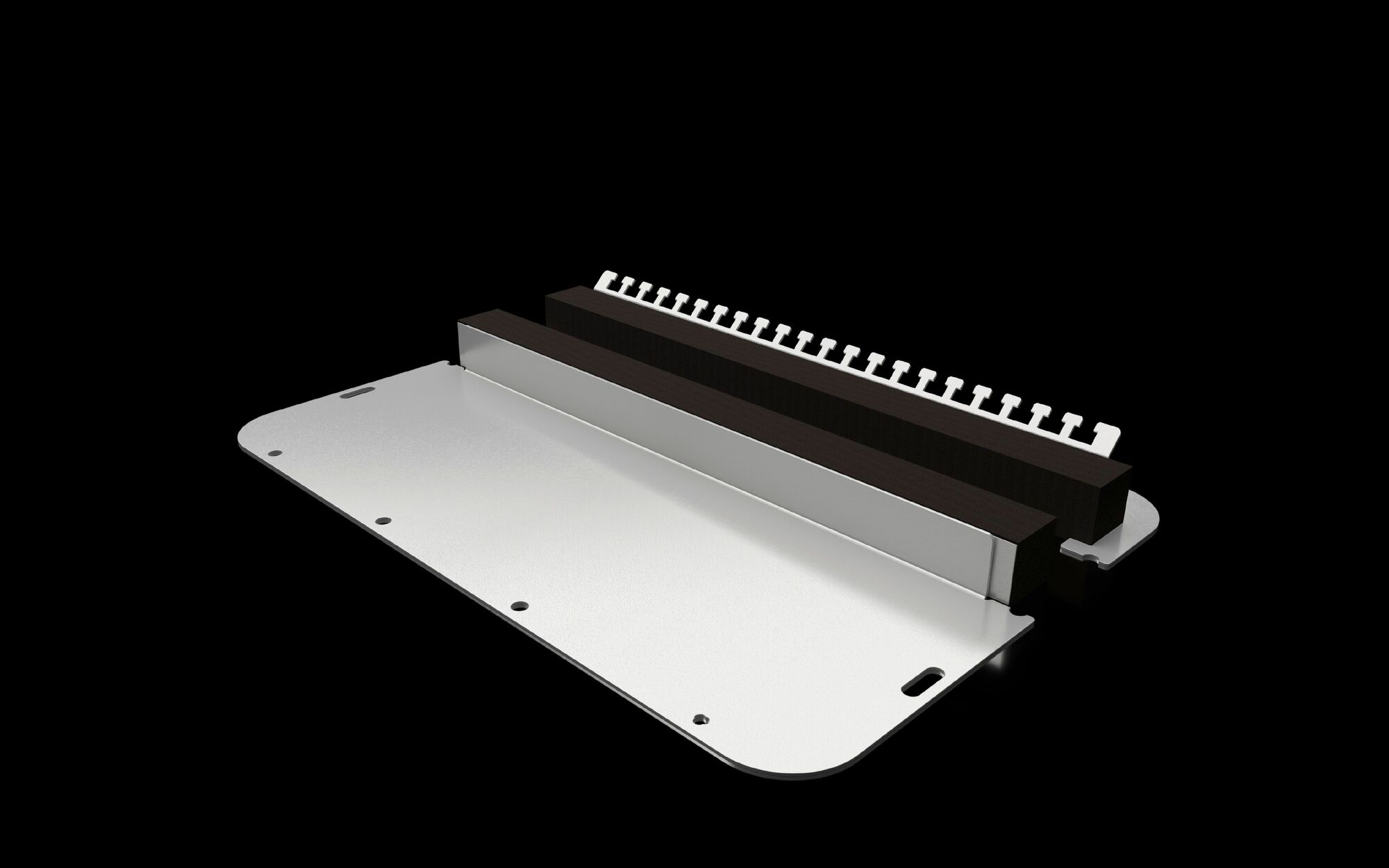 SZ metal flange plate in two parts, for AX, with elastic clamping profile, WD: 401x221 mm, for flange plates size 6