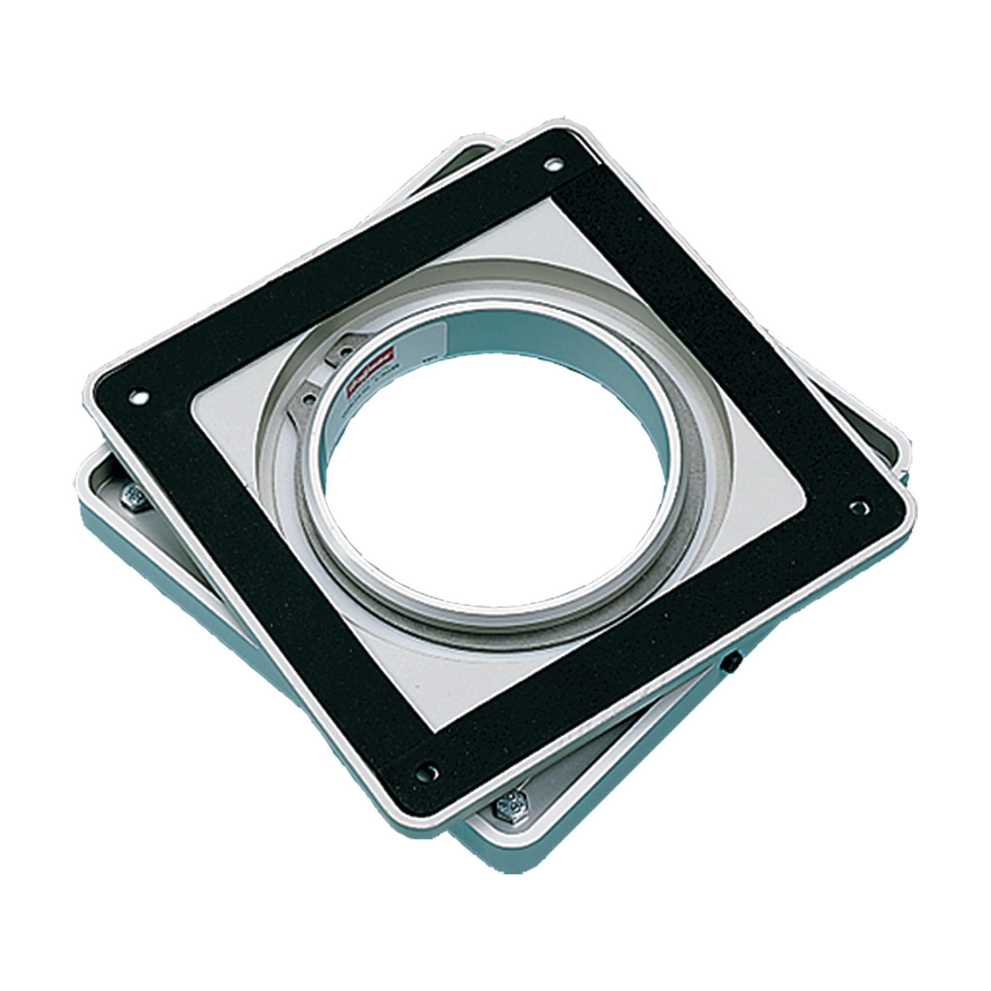 Swivel for Pedestal with 350-Degree Rotation, 1.28x8.00x8.00, Anodized, Aluminum