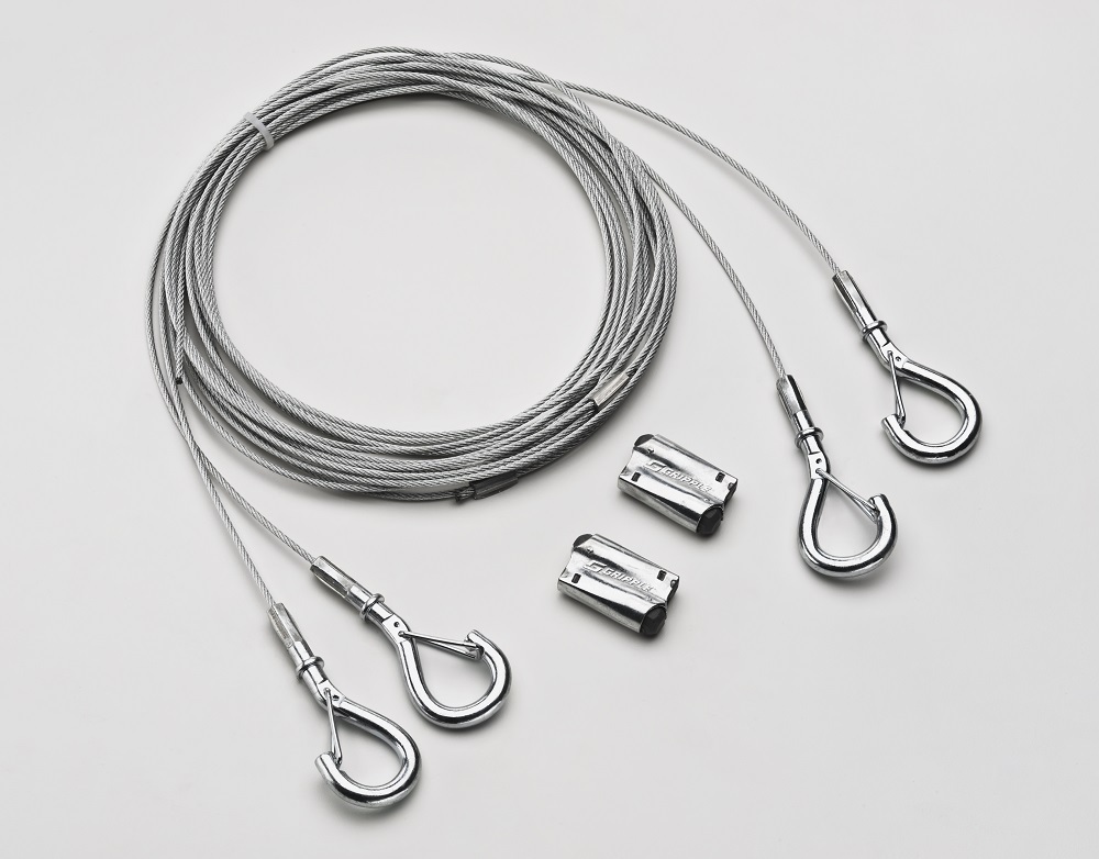 Aircraft cable accessory. The IBAC120 is a 10 foot aircraft cable used to support to installation of the Lithonia Lighting IBG LED High Bay luminaire. Includes one pair. Hooks for attachment to light fixture.