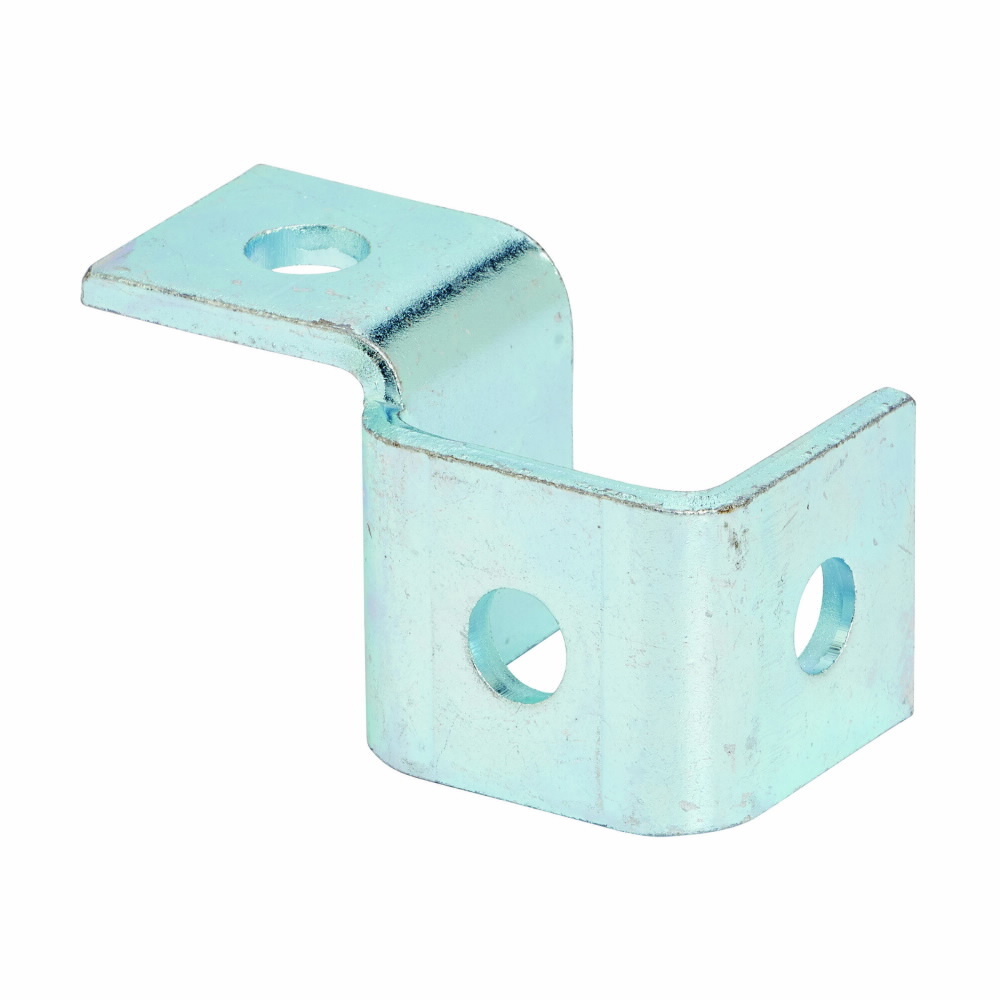 Eaton B-Line series corner connection, 2.06" H x 3.81" L x 1.68" W, Steel, Electro-plated, Left hand four hole single corner wing fitting