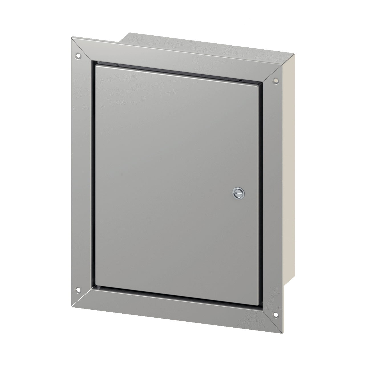 Concept Flush-Mounted Enclosures, 12.00x12.00x6.00, Lt Gray, Steel