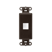 QuickPort Decora Insert, 1-Port, Brown