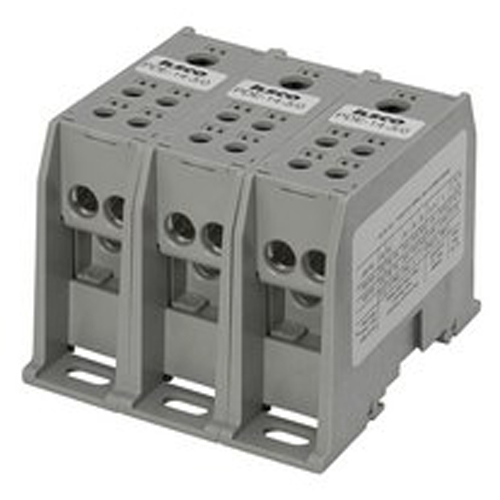 Power Distribution Block, High SCCR, Dual Rated, Line Conductor Range 3/0-14, Load Range 3/0-14, 1 Port Per Pole Line Side, 1 Port Per Pole Load Side, 1 Pole, UL, CSA, Din Rail Mountable