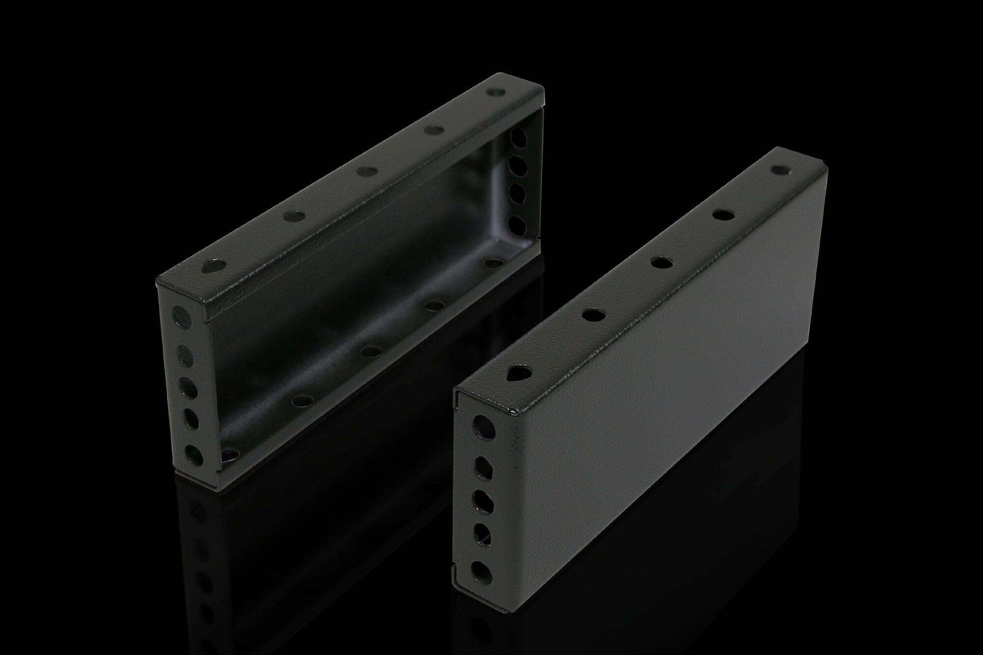 TS Trim panel, sides, H: 100 mm, for W: 400 mm, RAL 7022, carbon steel
