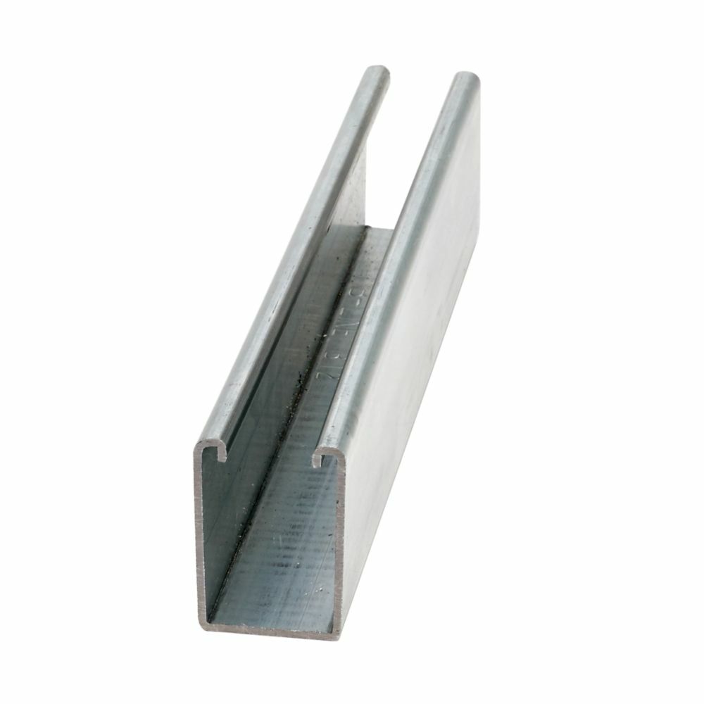 Eaton B-Line series strut channel, 2.43" H x 120" L x 1.62" W, Steel, Hot-dipped galvanized, 12 Gauge