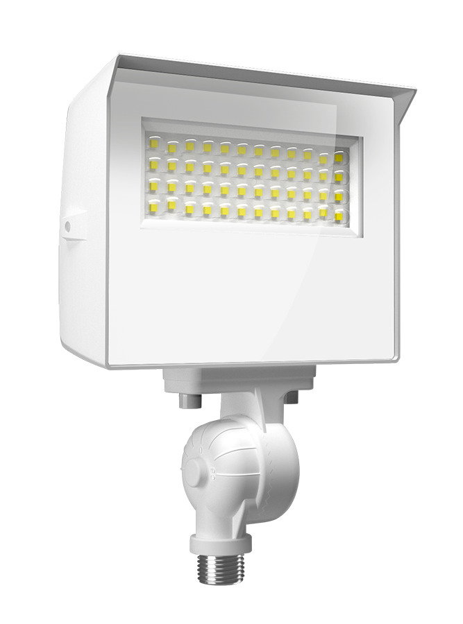 X22-20W LED Flood Light,  20W/17W/13W/10W, 3000K/4000K/5000K, Knuckle and Yoke, Photocell, White, 120-277V