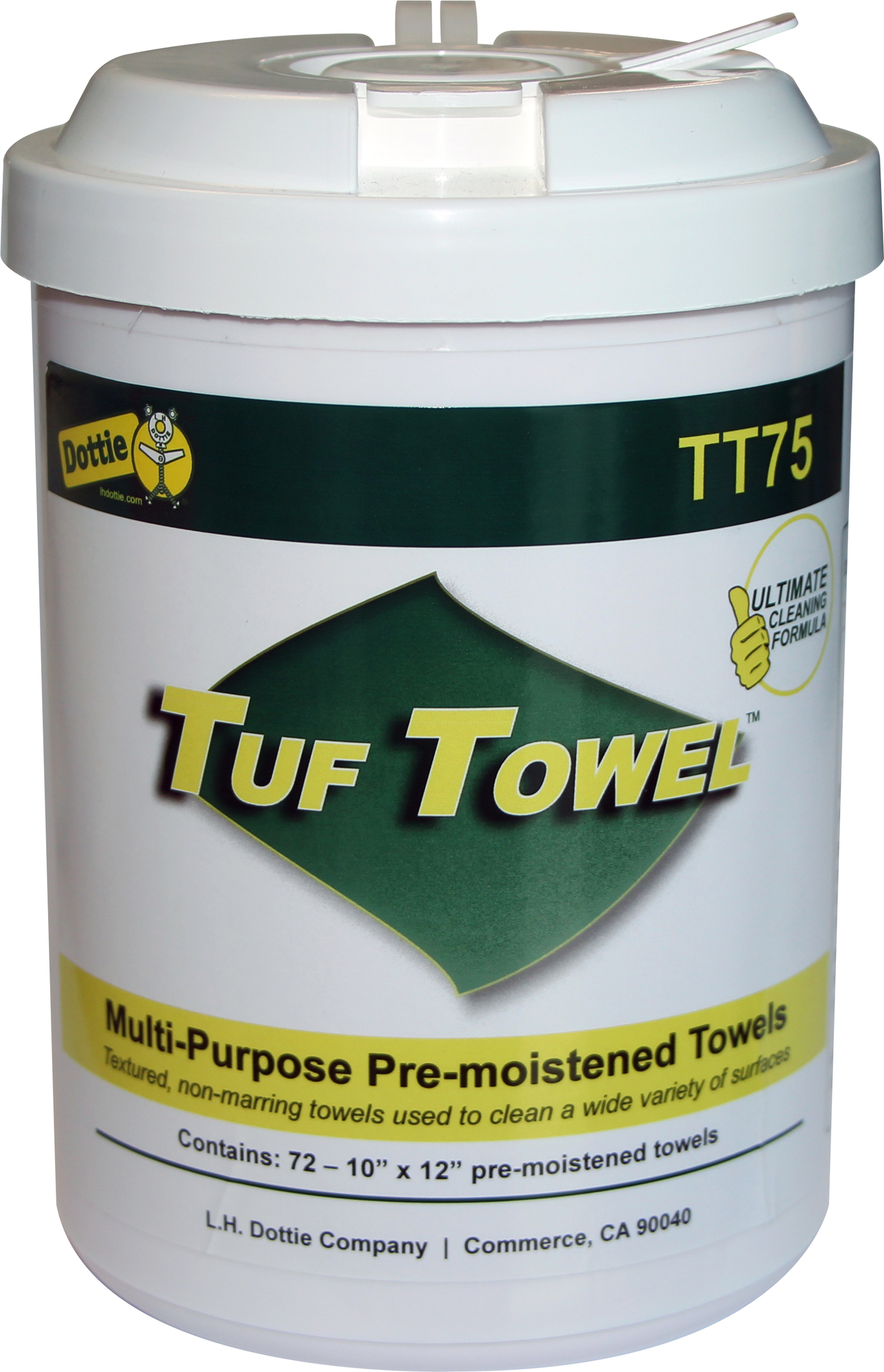 Tuf Towel, Heavy-Duty Cleaning Formula for the Toughest of Jobs Even without Water, Unmatched Performance on Paint, Ink, Tar, Adhesives, Sealant, Grease and Oil, Fortified with Aloe & Vitamin E for Gentle but Effective Performance, Unique Fabric has Tough Scrubbing Side & Smooth Side for Delicate Work, Great for Hands, Tools & Many Other Surfaces