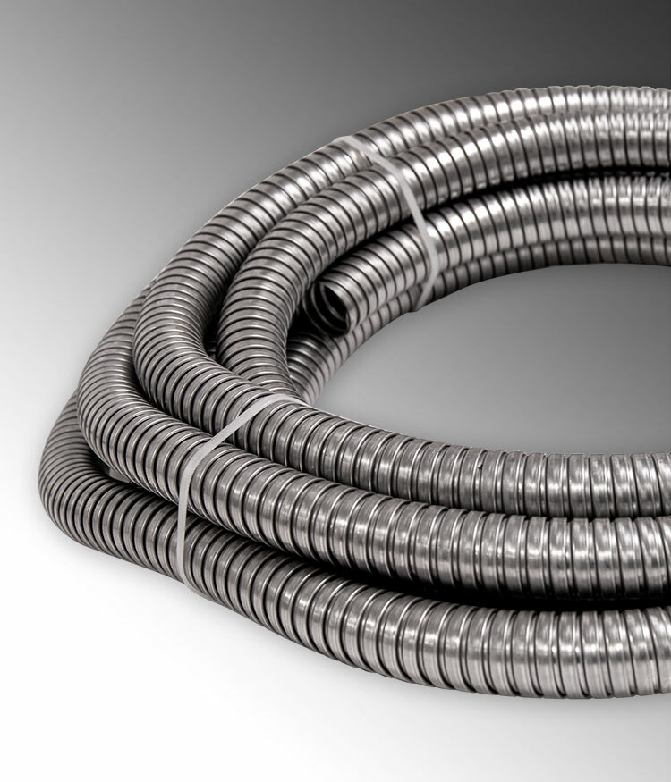 Stainless Steel 316 Bare Flex Conduit  3/4" 25 Feet Long