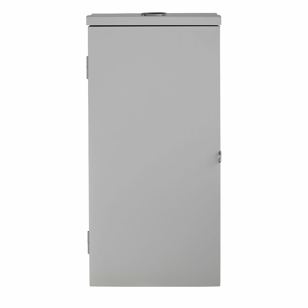 Outdoor Load Center, NEMA 3R with Main Breaker, 125 Amp, 20 Spaces, 22KA Interrupt Rating, Enclosure and Door Only - Gray