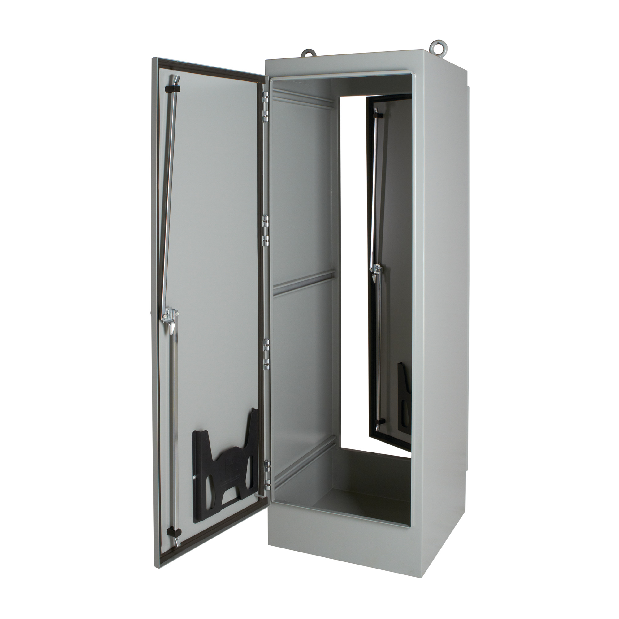 Freestand Single Access White Inside Type 12, 72.06x48.06x18.06, Gray, Steel