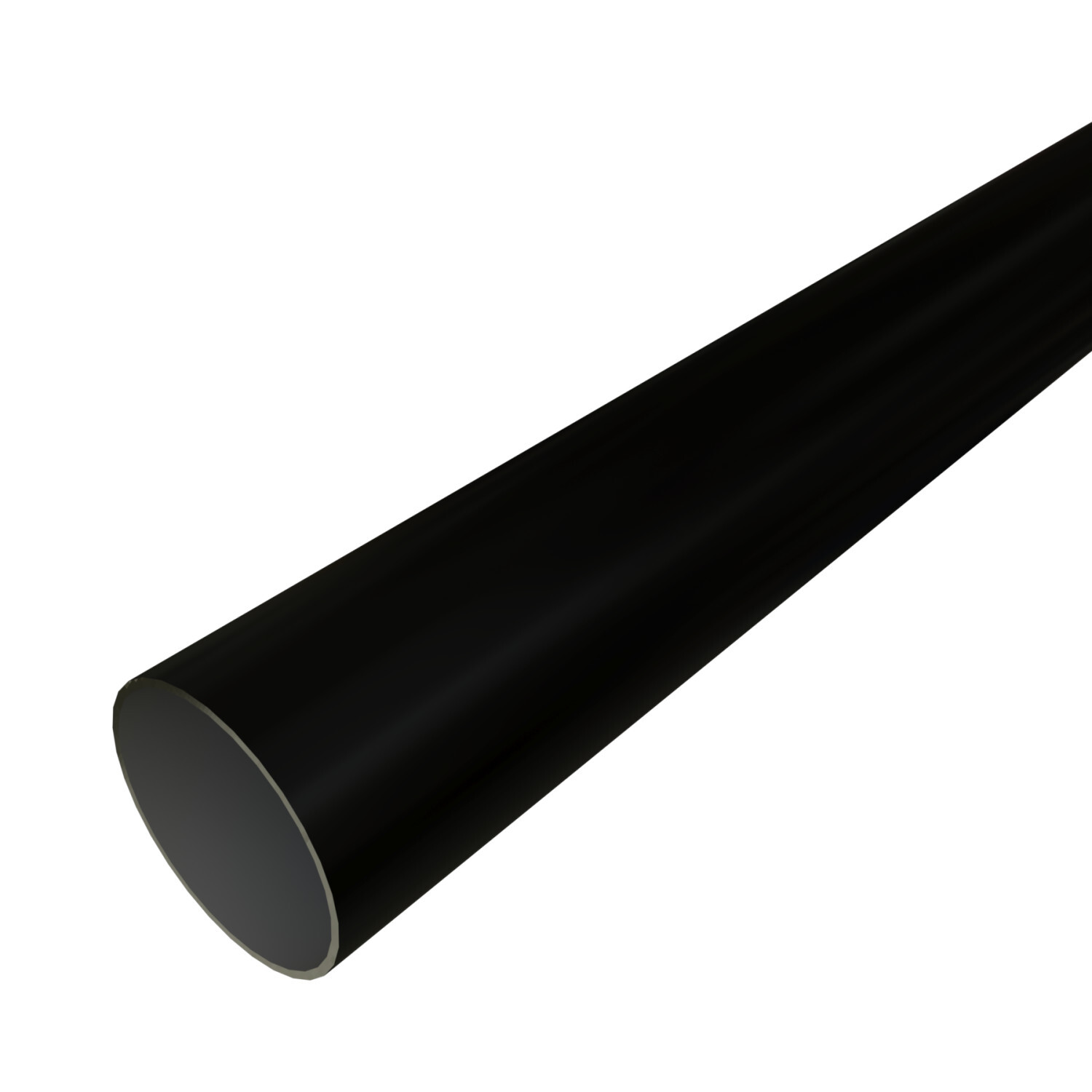 1/2" Electrical Metallic Tubing, EMT, Galvanized Steel, 10' Long, Black