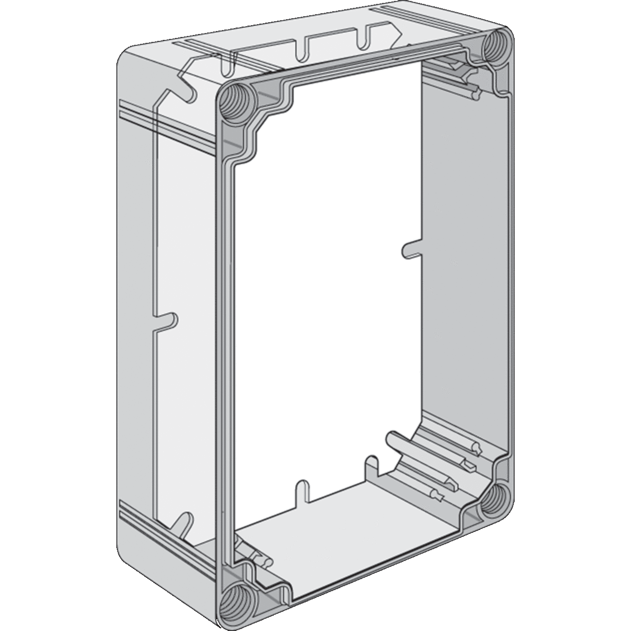 QLine I Panel Adjustable Depth, fits Enclosure 400x200mm, Plated, Mild Steel