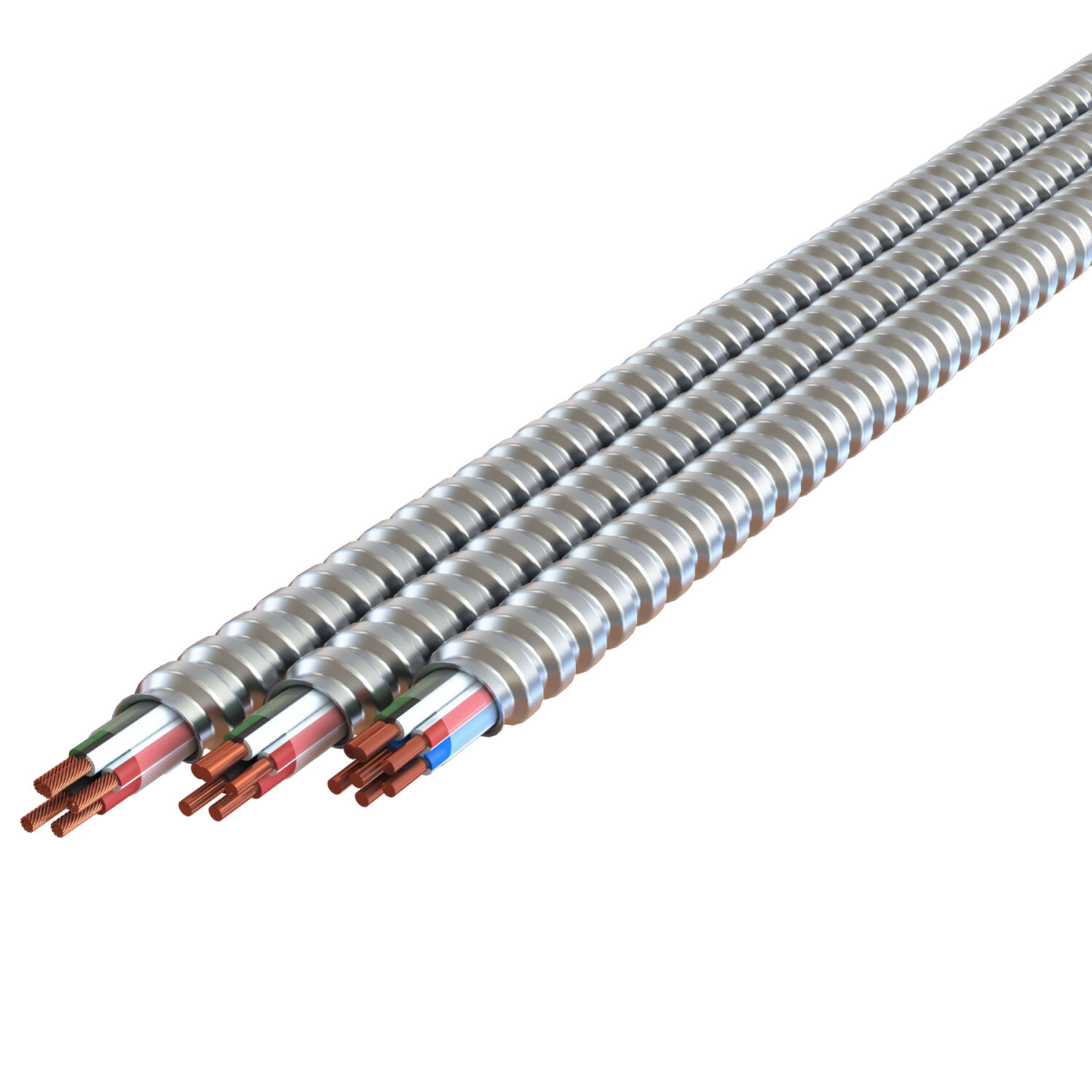 10-3/10-3/10-1 BN OE YW 3GY GN MC Plus Lite, Plain Interlocked Aluminum Armor , 1000' Reel, Type MC - Neutral Per Phase