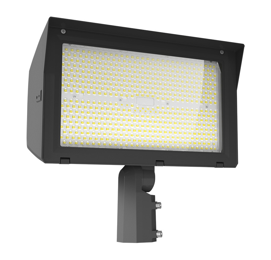 X22 FLOOD 250/220/190/160W 7H6V SLIPFITTER + TRUNNION 3000/4000/5000K PHOTOCELL BRONZE