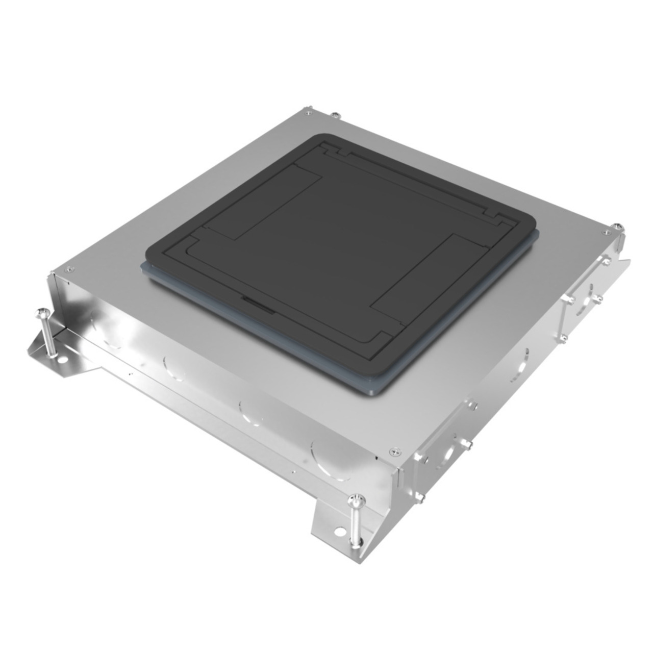 RFBA 6-Gang Floor Box, Rectangular, 3 Inch