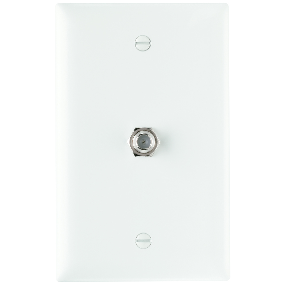 1 GHz F-Coupler Wall Plate, White (M10)