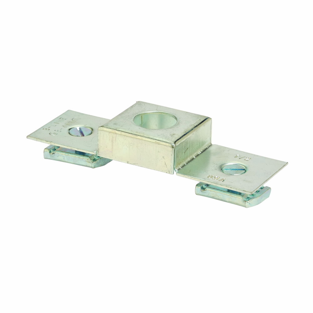 Eaton B-Line series conduit connection plate, 0.62" H x 5.62" L x 1.62" W, Steel material, 16 gauge, Conduit connection plate