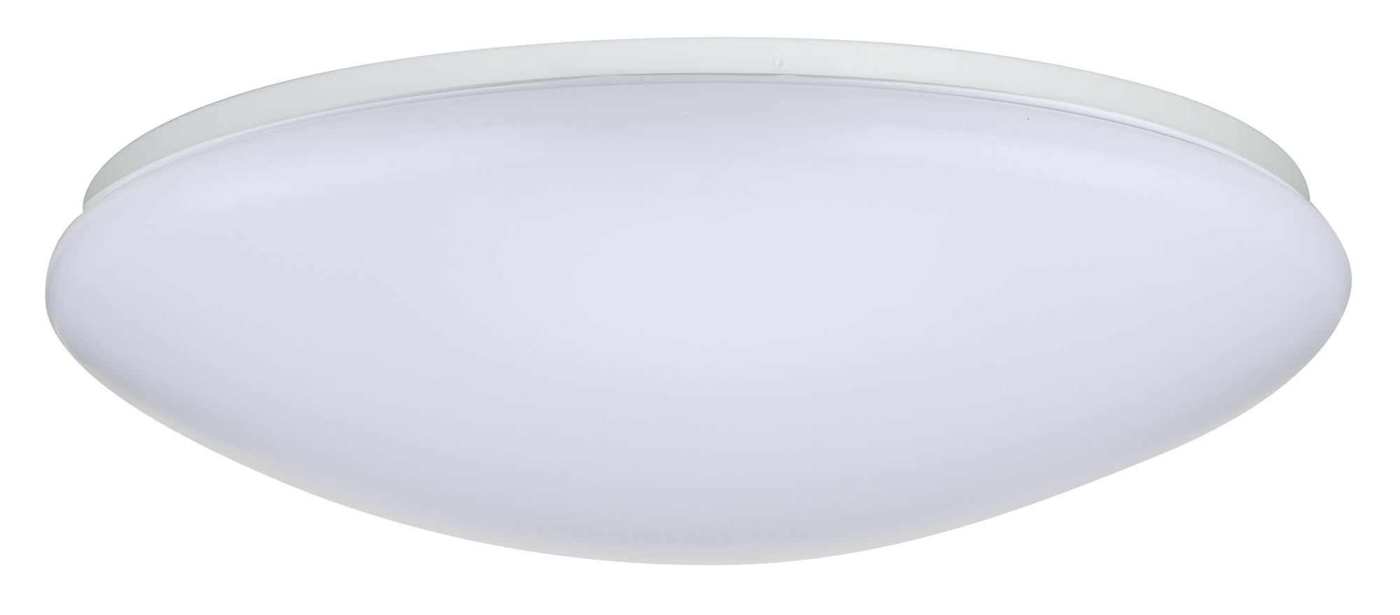 19 Inch Flush Mounted LED Fixture - CCT Selectable - Round - White Acrylic