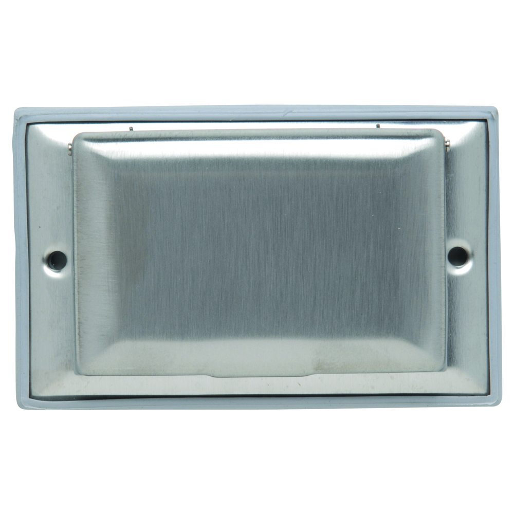 One decorator/GFCI, one long cover, horizontal one gang plate.